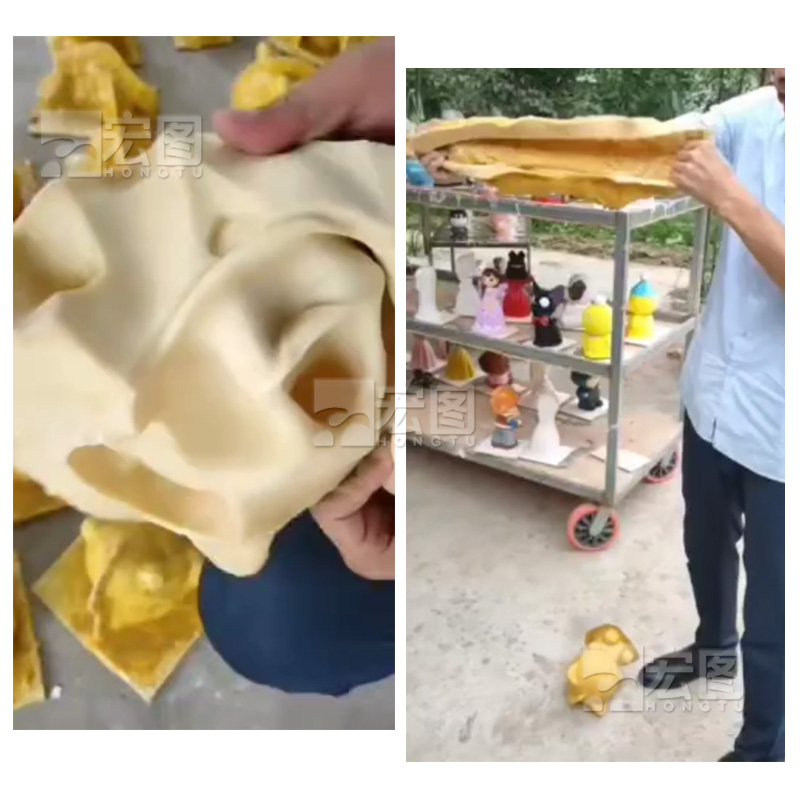 石膏娃娃硅胶模具抗撕裂测试 石膏娃娃硅胶模具抗撕裂测试